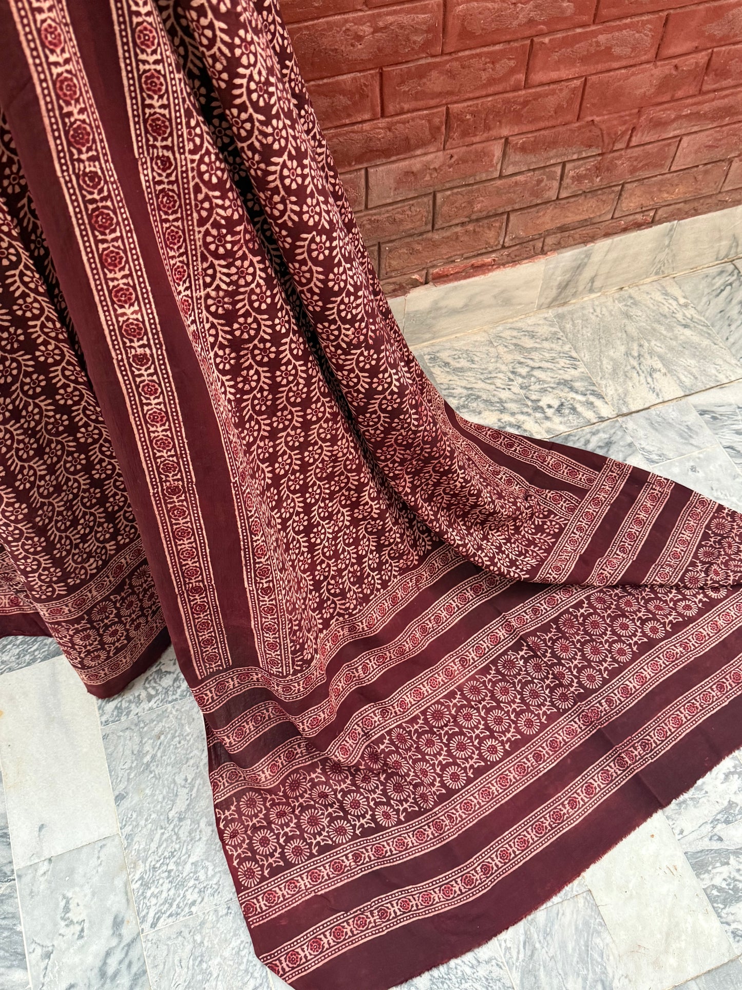 2 piece (Natural dye) deep maroon