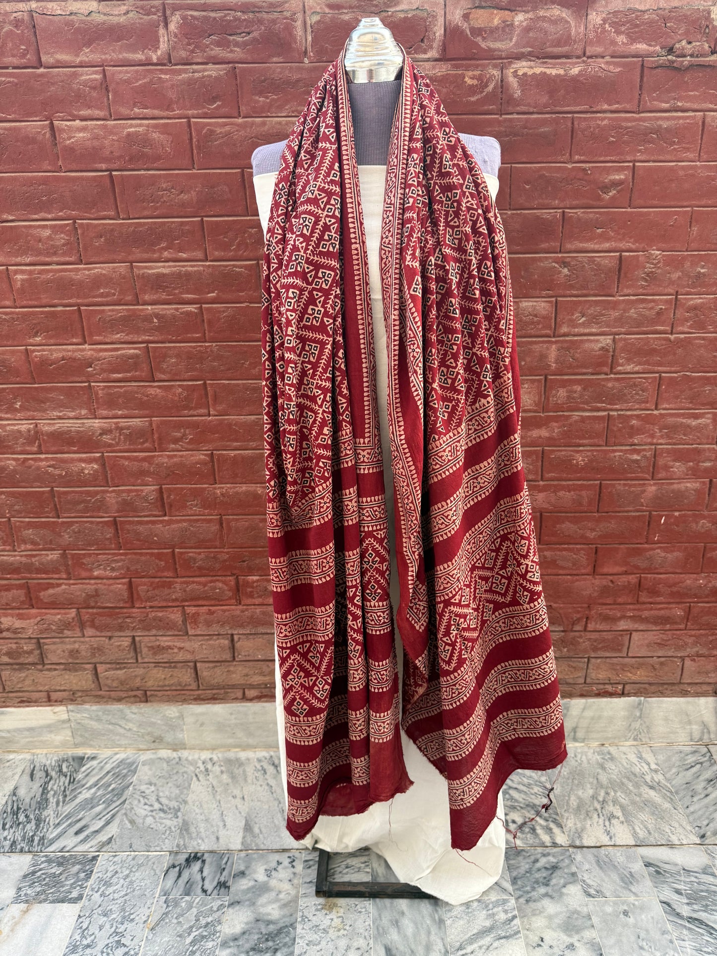 Laal Ajrak Shawl