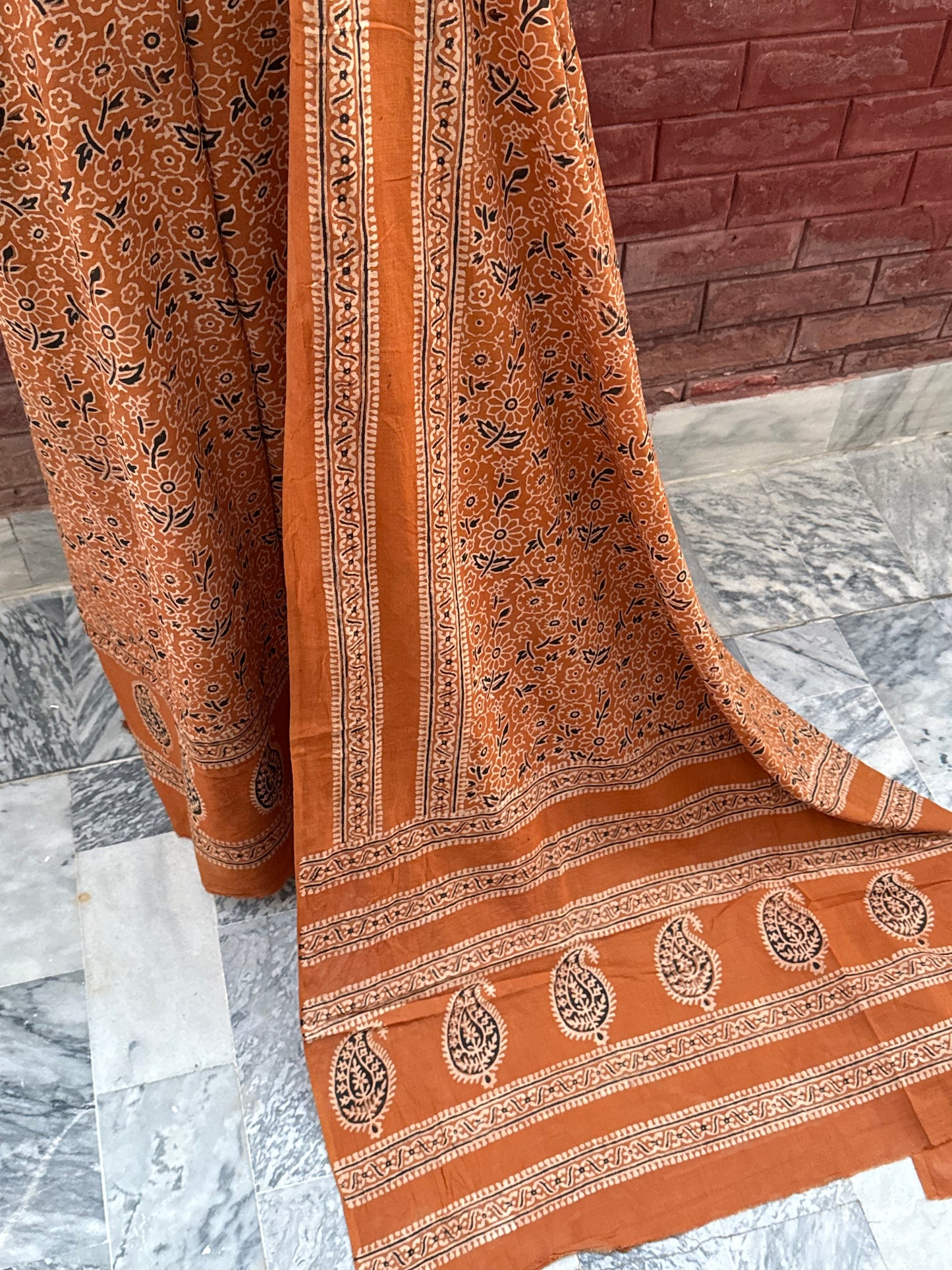 2 piece Block print (Rust)