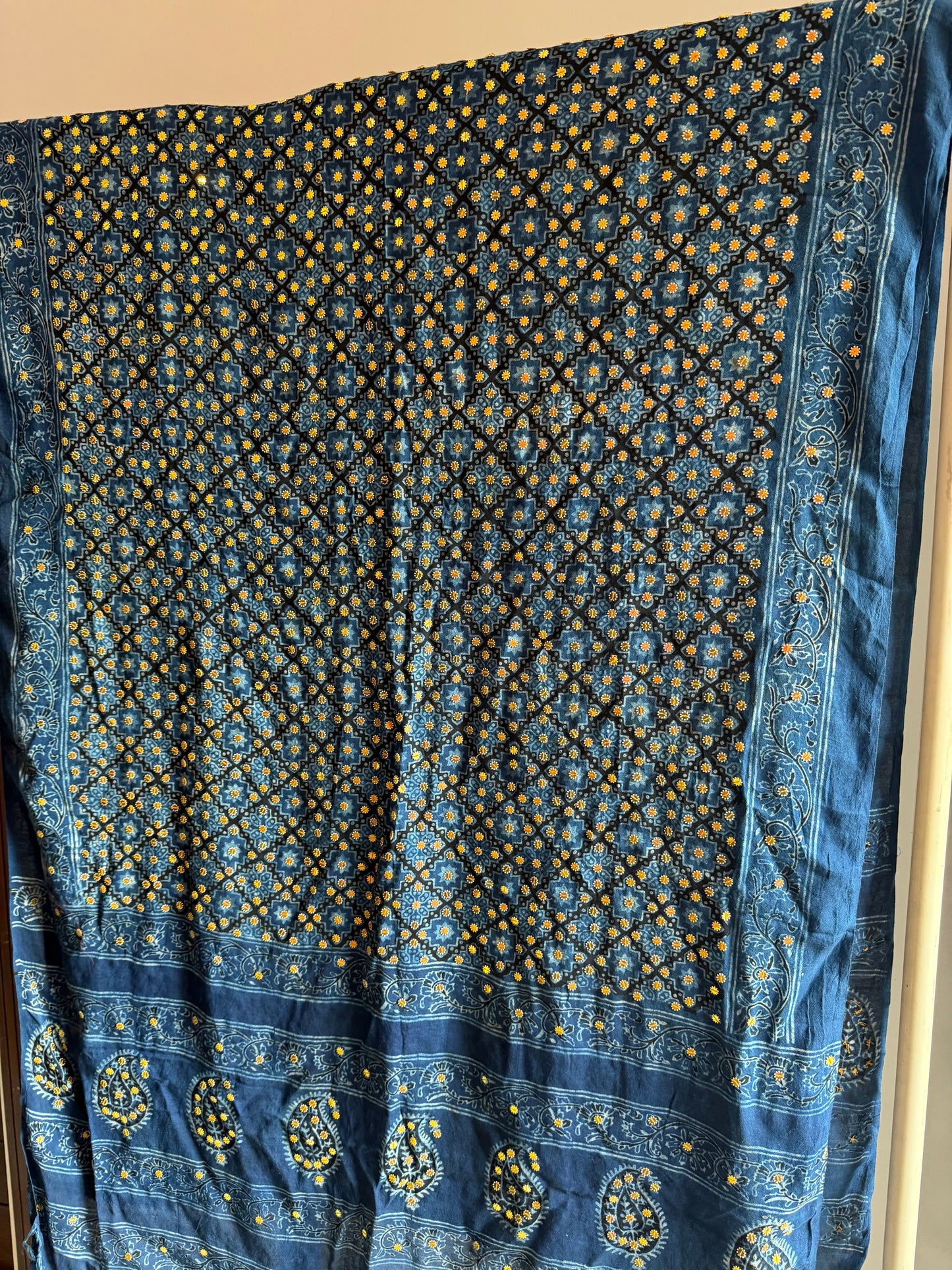 Raw Silk Sitara Embellished shawl