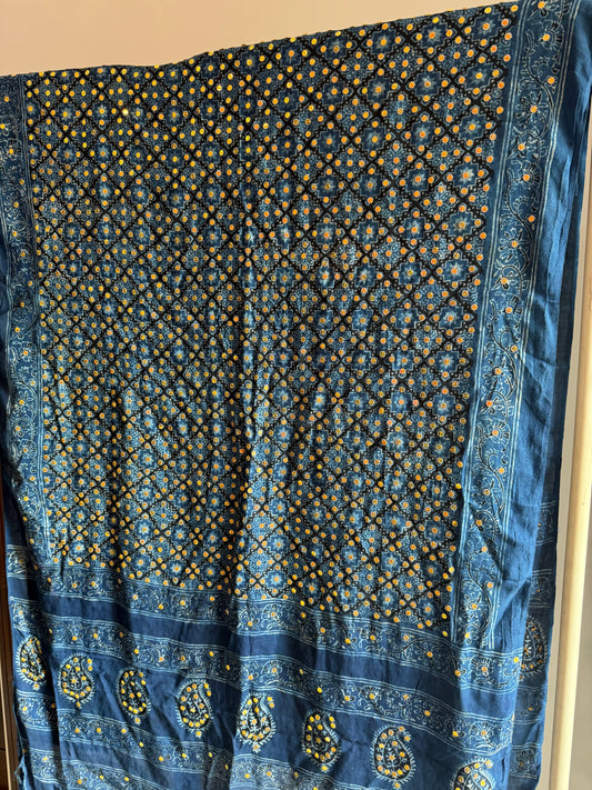 Raw Silk Sitara Embellished shawl