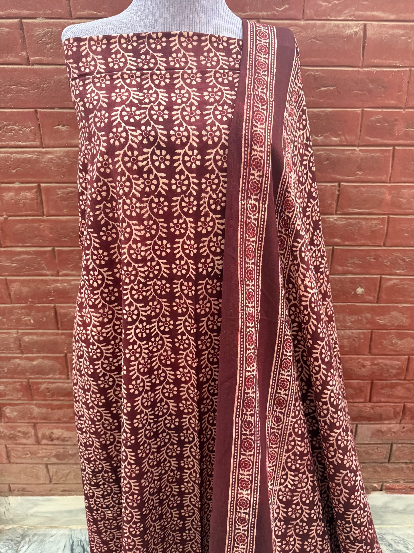 2 piece (Natural dye) deep maroon
