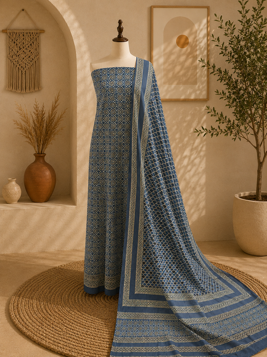 Kehkashan 2 Piece (Natural dye) Indigo