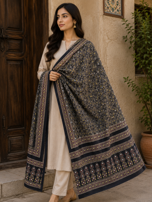 Pure lawn Sitara embellished