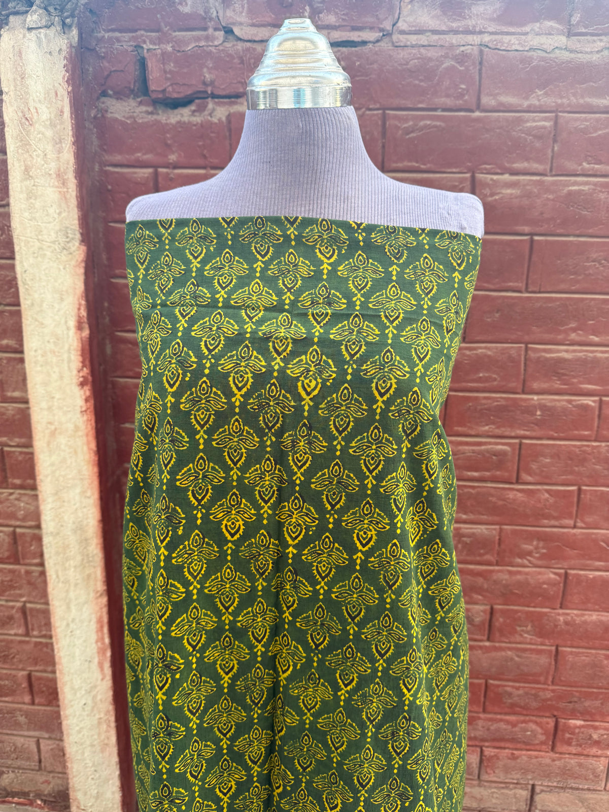 Kanash Ajrak kurta (green)