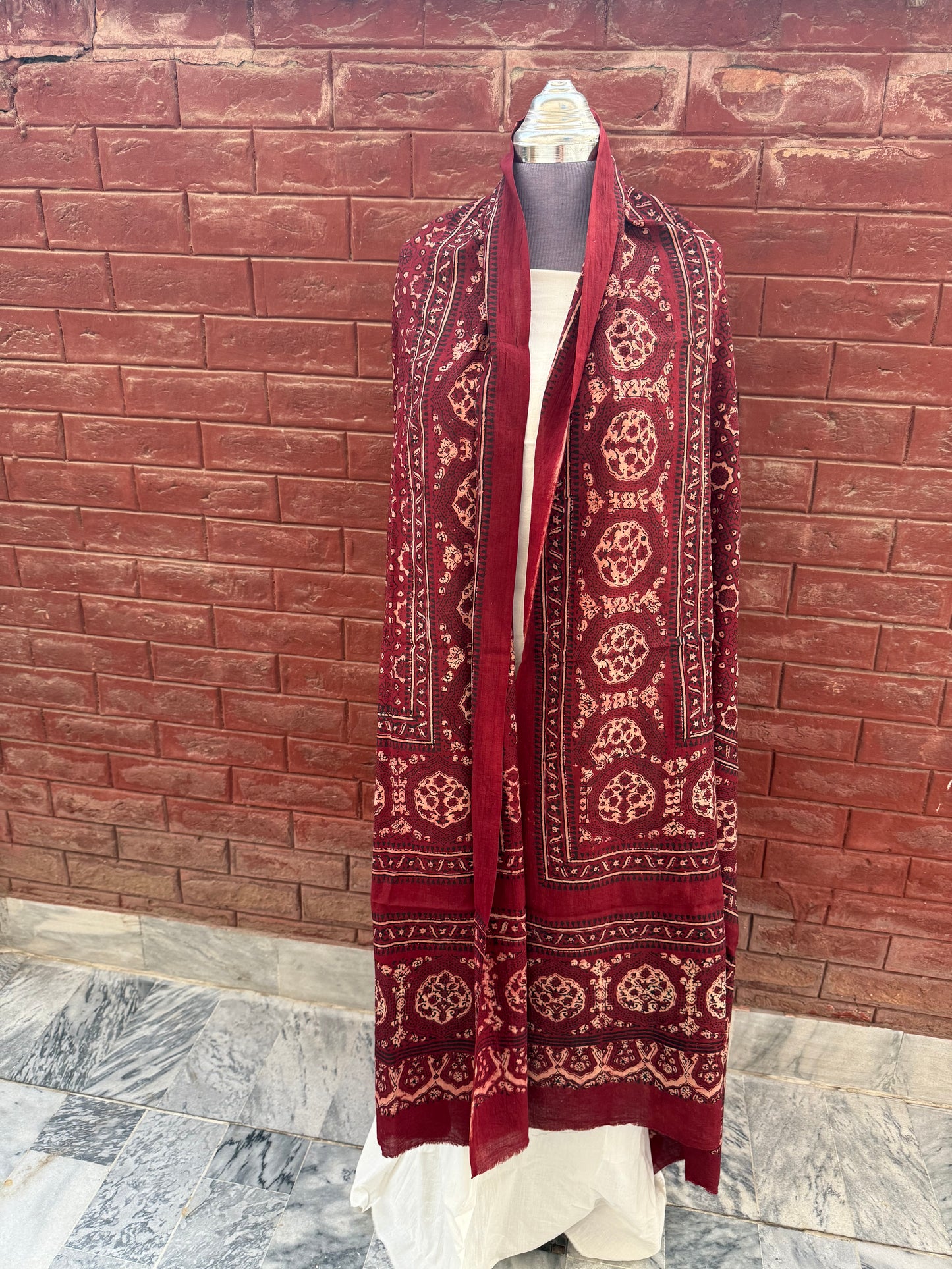 Attish Ajrak Shawl