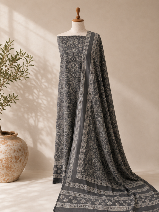 2 piece (Natural dye) grey