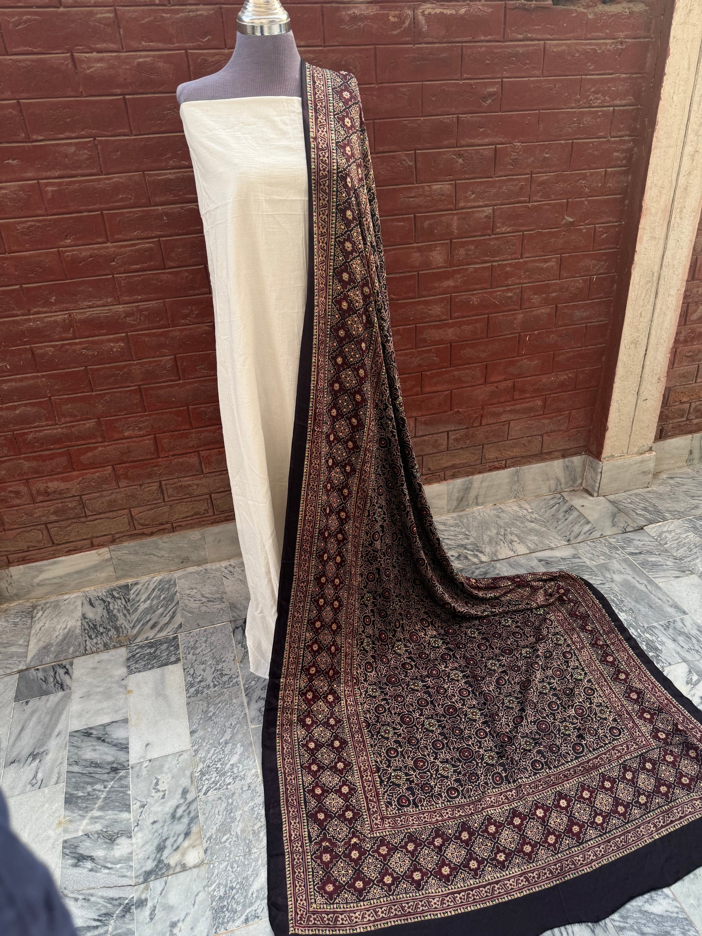 Premium chamois silk Sitara embellished (silk)