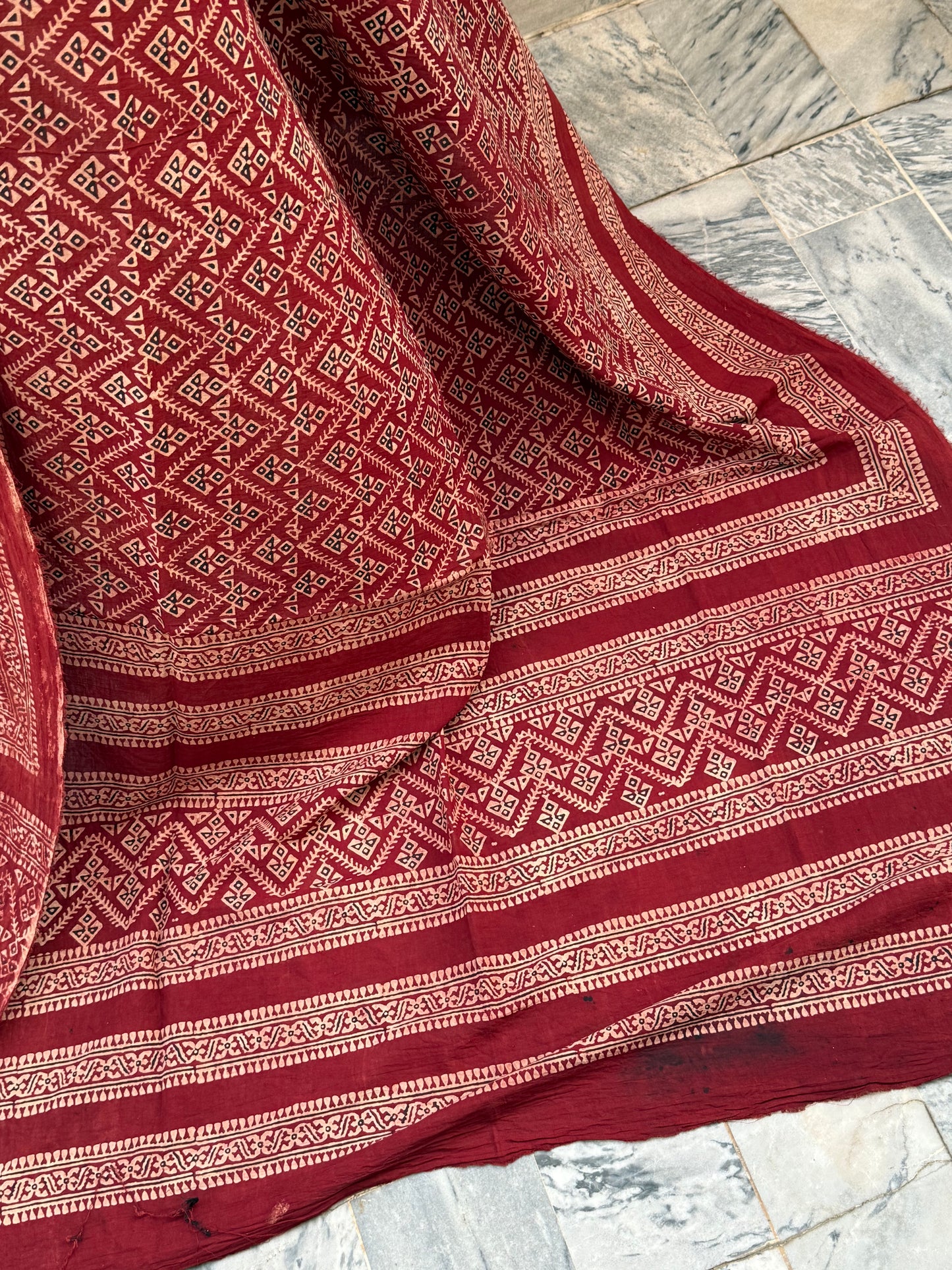 Laal Ajrak Shawl