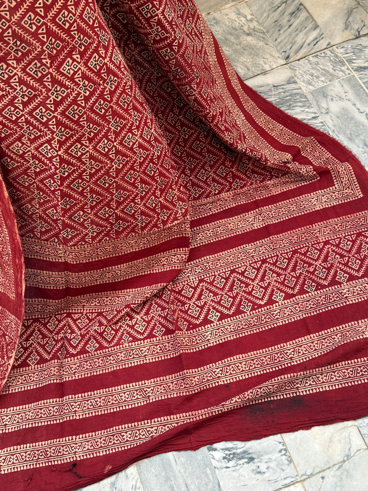 Laal Ajrak Shawl