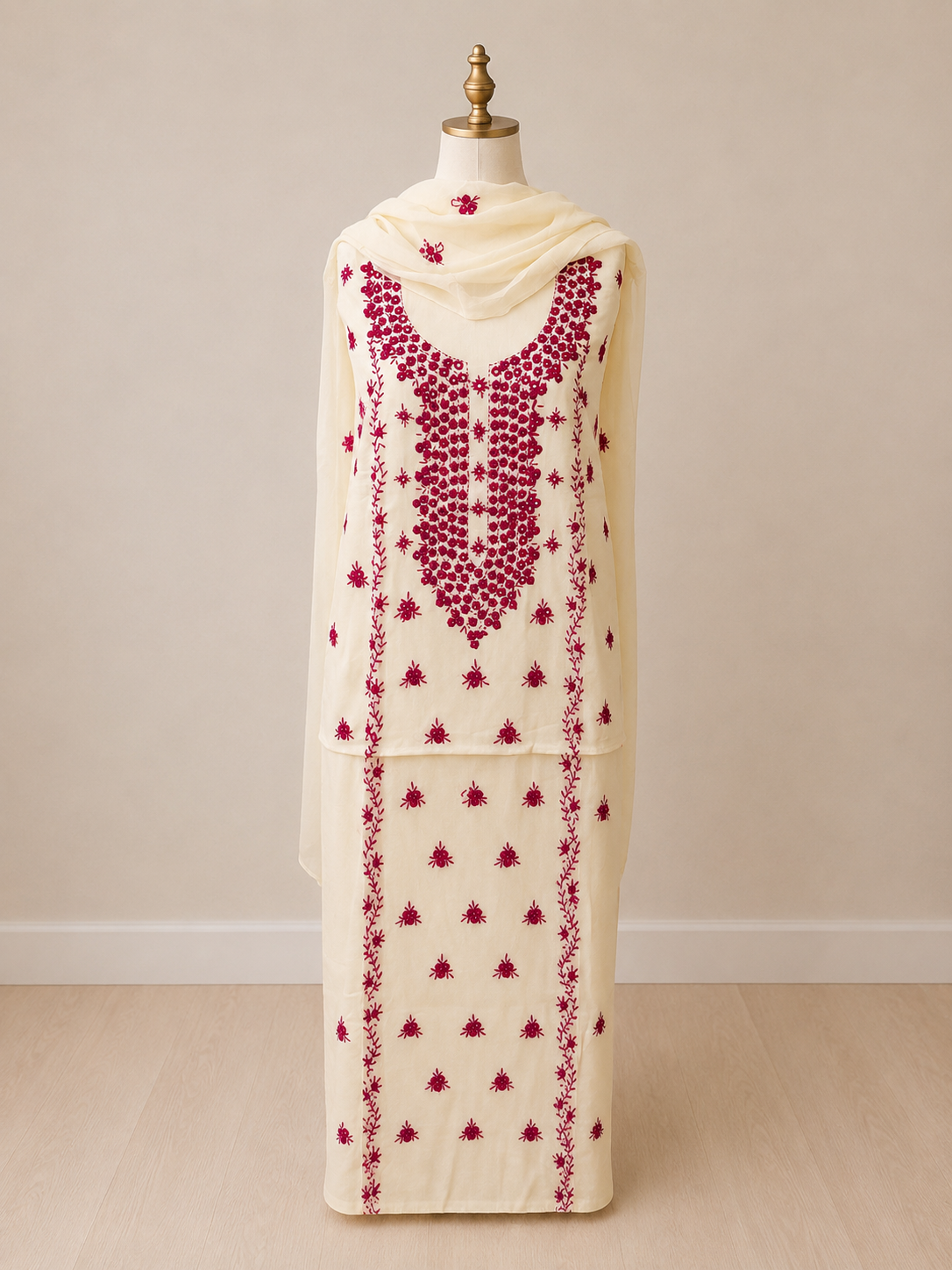 Tanka Embroidery 3pc Suit