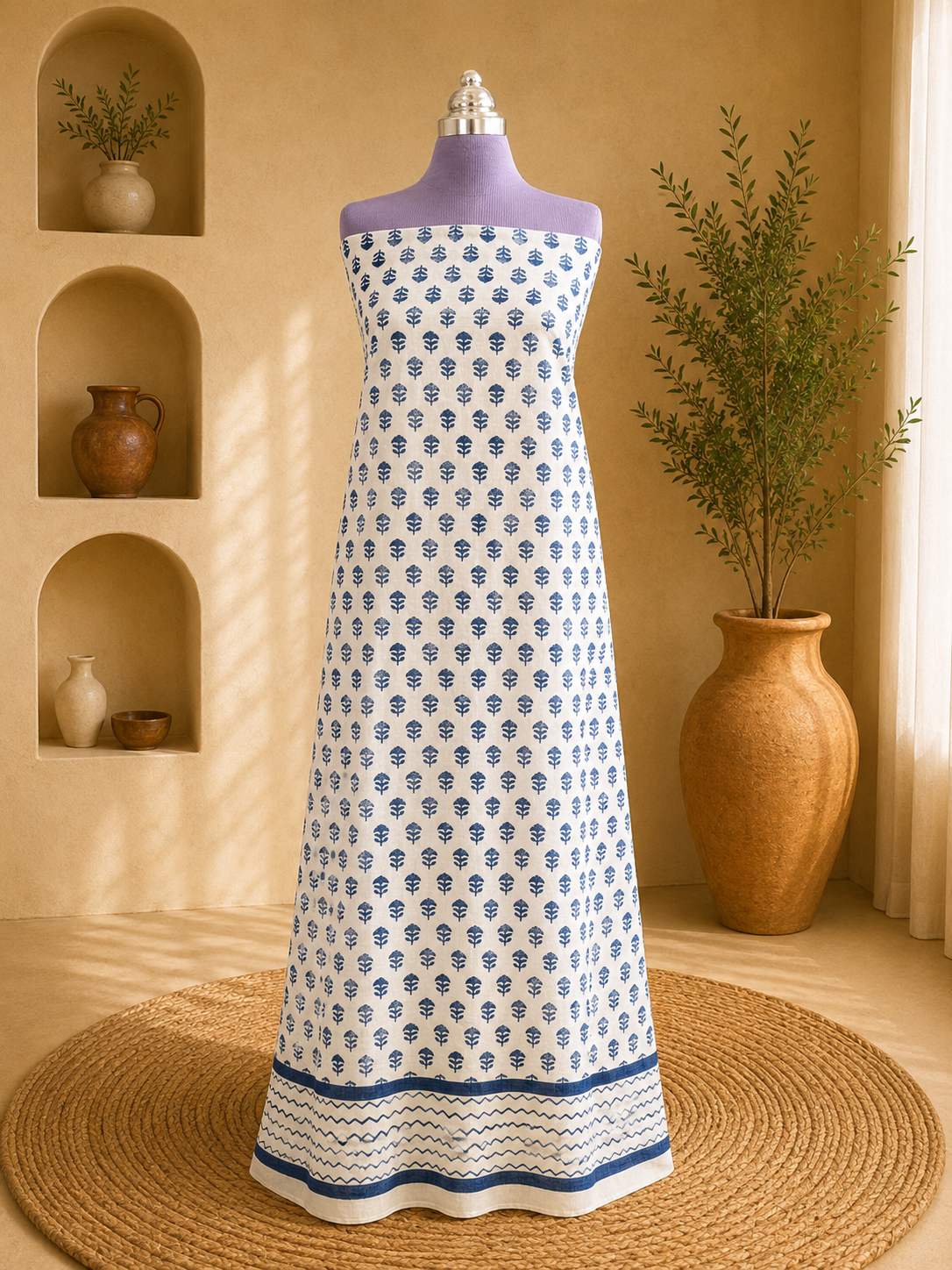 Phulkari kurta (blue)
