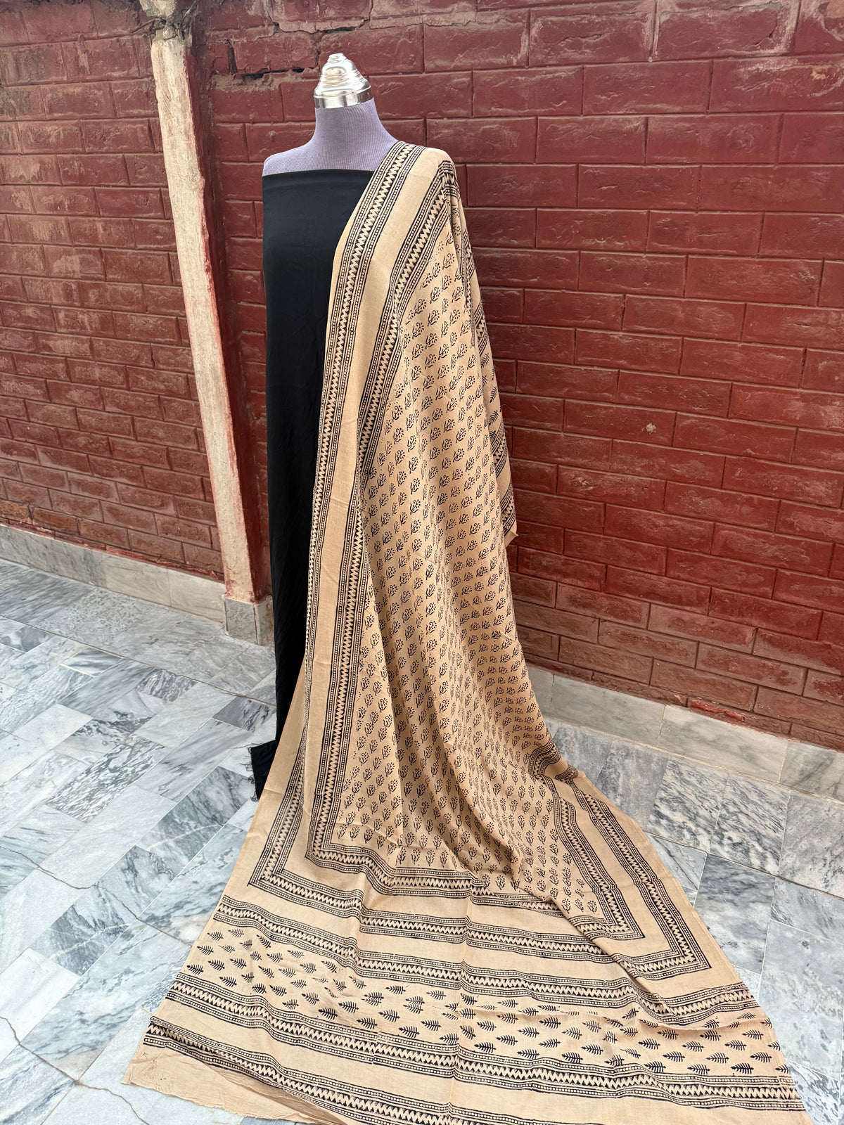 Dupata/Shawl Cream beige