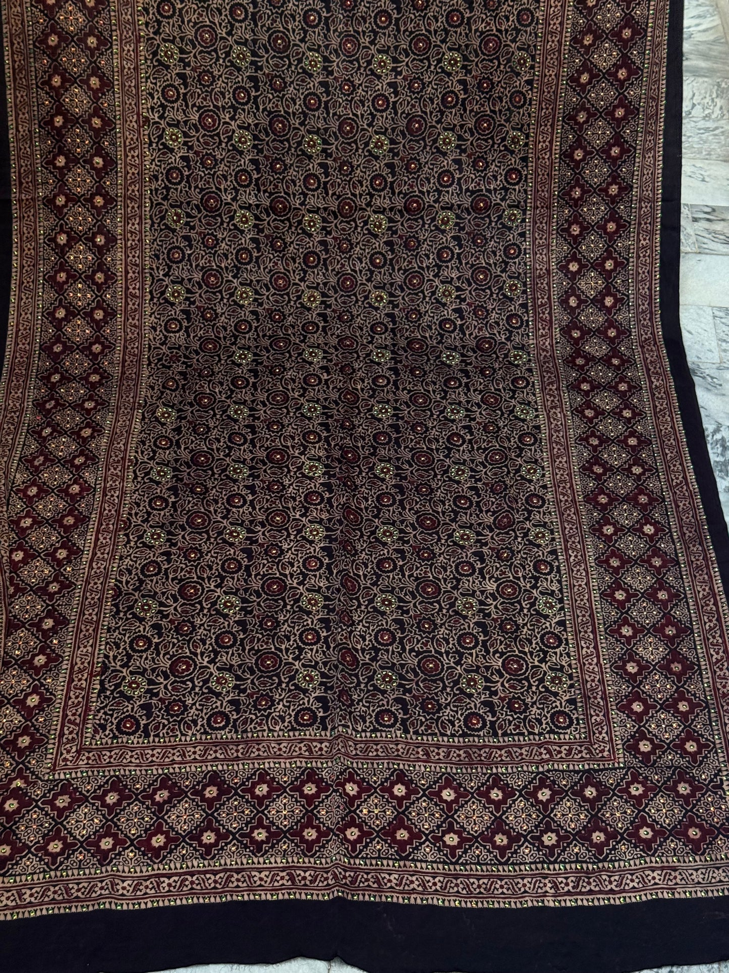Premium chamois silk Sitara embellished (silk)