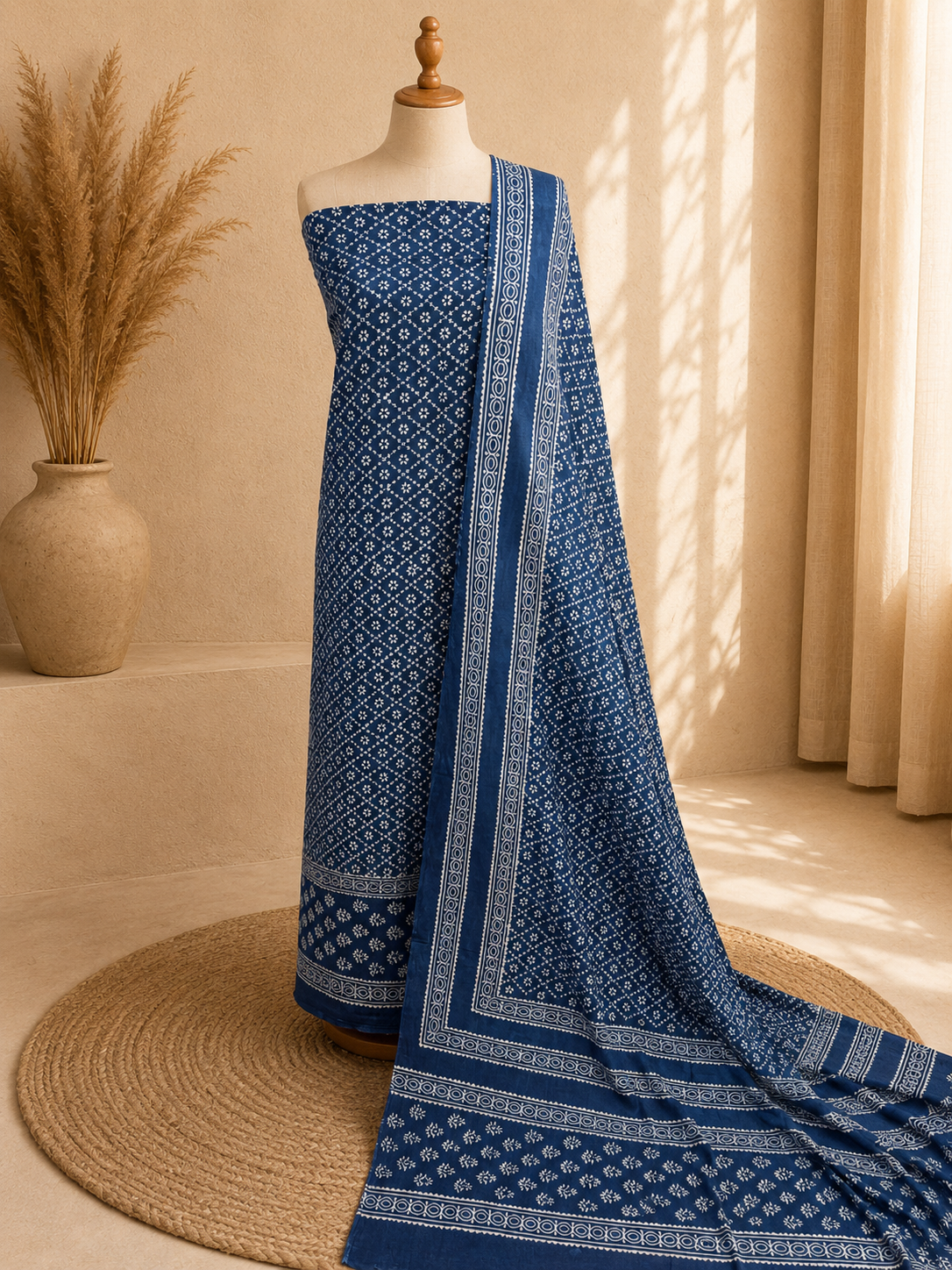 2 Piece (Natural dye) Indigo