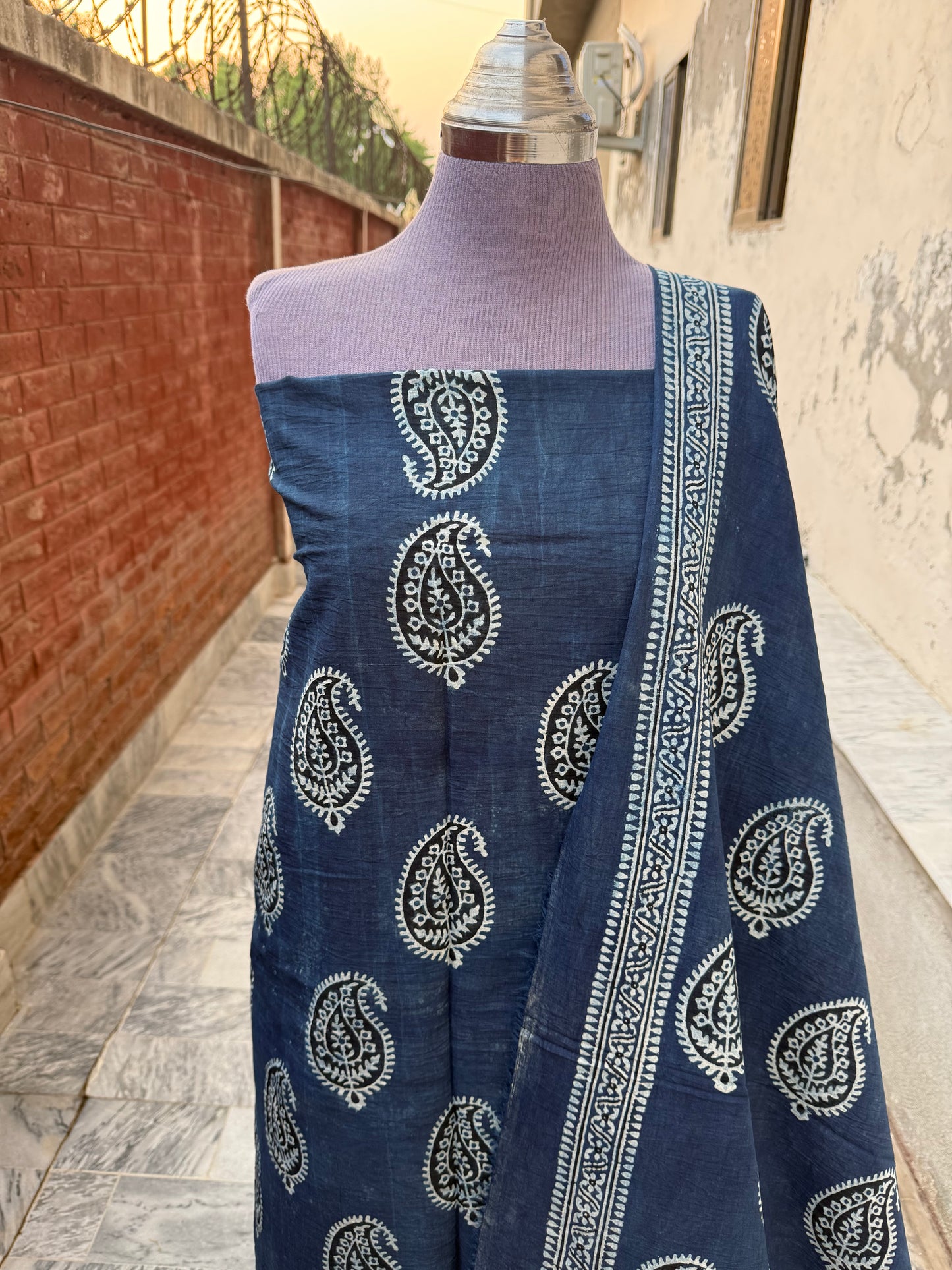Paisely 2 Piece (Natural dye) Indigo