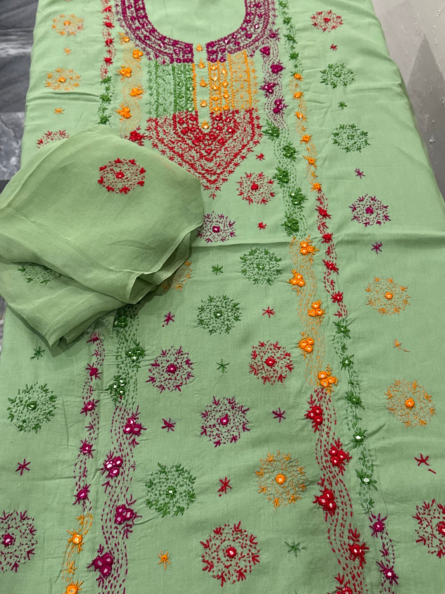Tanka Embroidery 3pc Suit