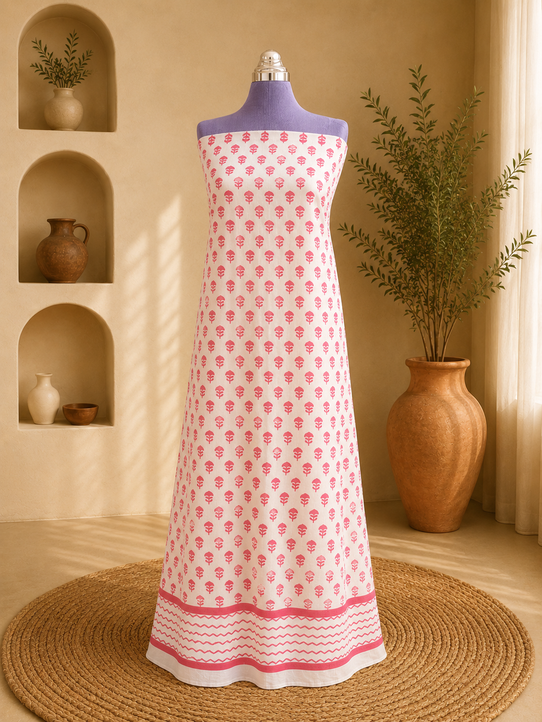 Phulkari kurta (pink)