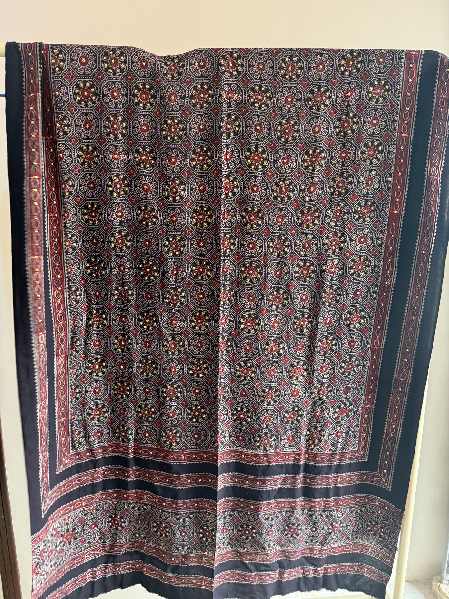 Linen chadar Sitara embellished