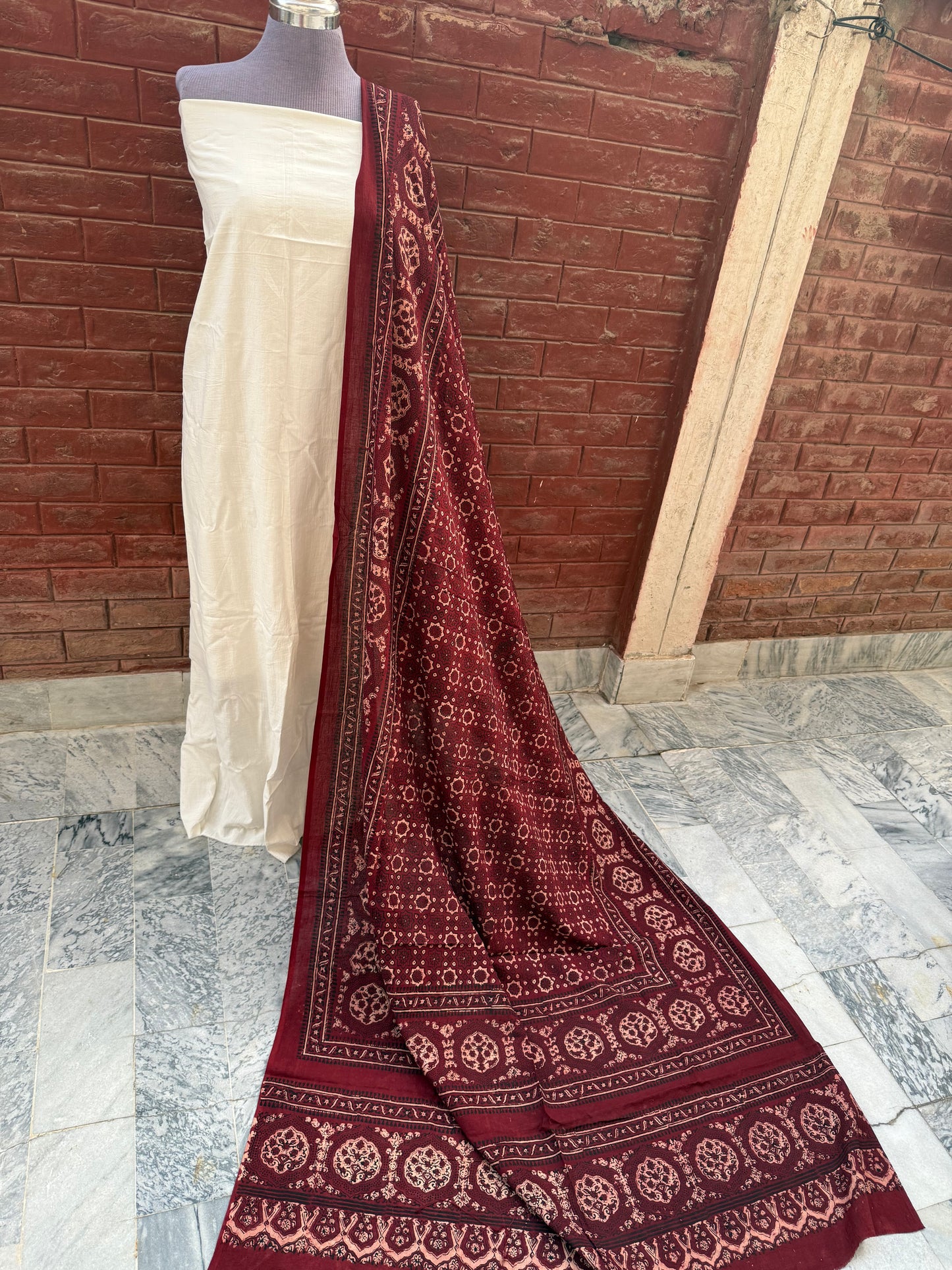 Attish Ajrak Shawl