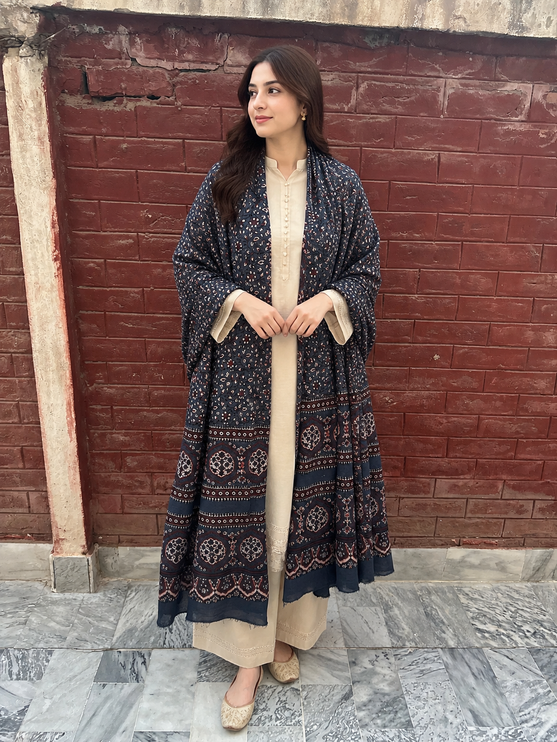 Neelam Ajrak Shawl